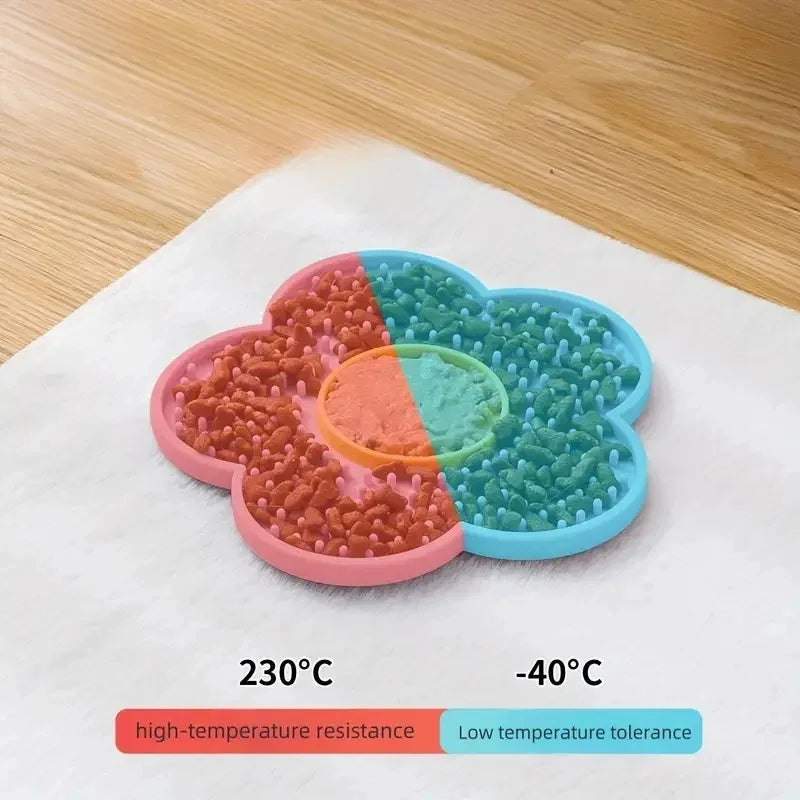 Interactive Sunflower Dog Lick Mat – Silicone Anxiety Relief Pad