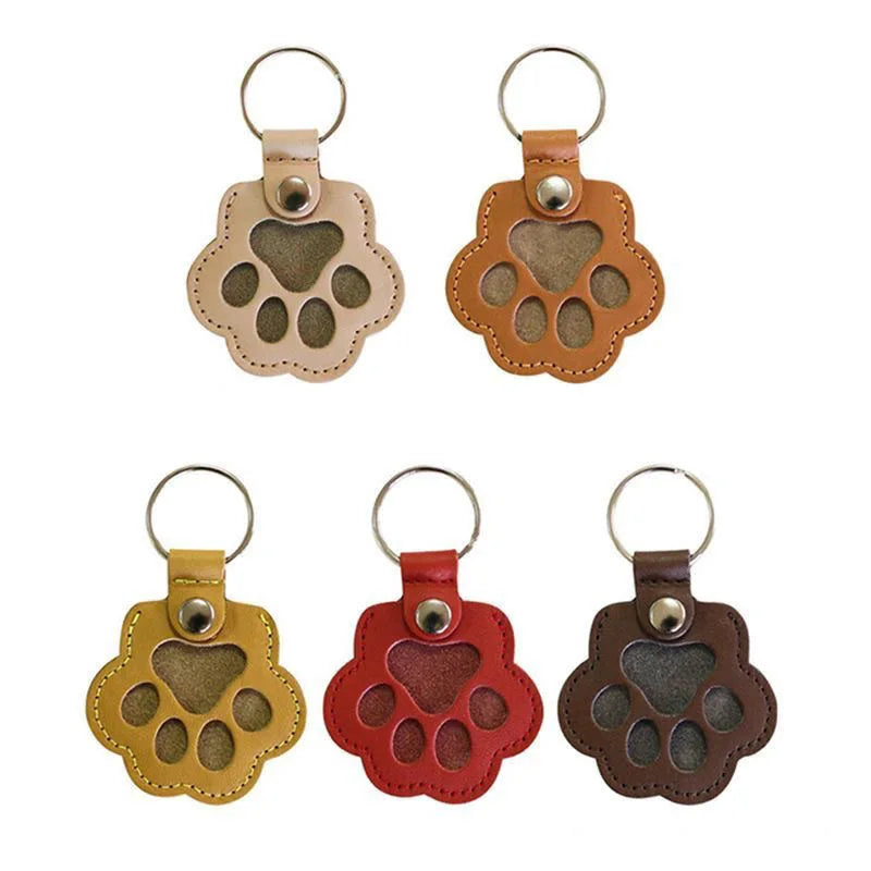 Leather Dog Memorial Keychain – Fur Keepsake Locket Gift
