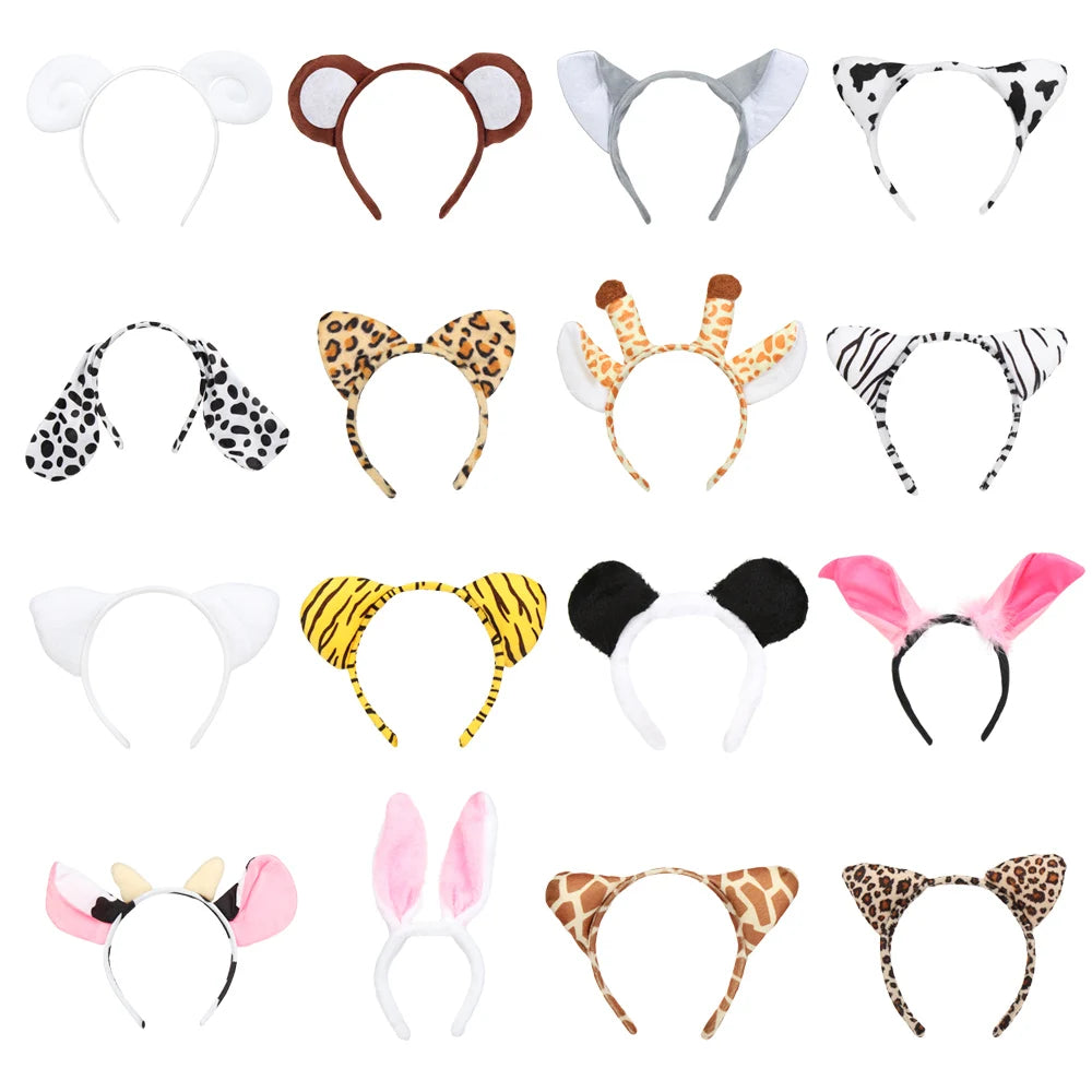 Plush Animal Ears Headband – Cosplay & Party Accessory
