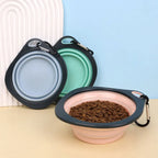 Collapsible Silicone Dog Travel Bowl – Portable Outdoor Feeding Dish