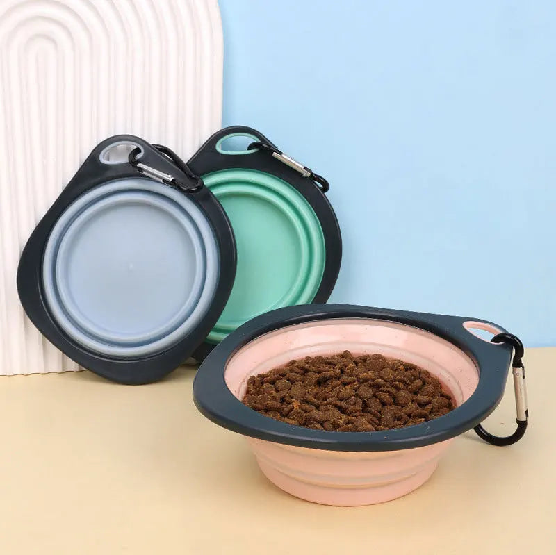 Collapsible Silicone Dog Travel Bowl – Portable Outdoor Feeding Dish