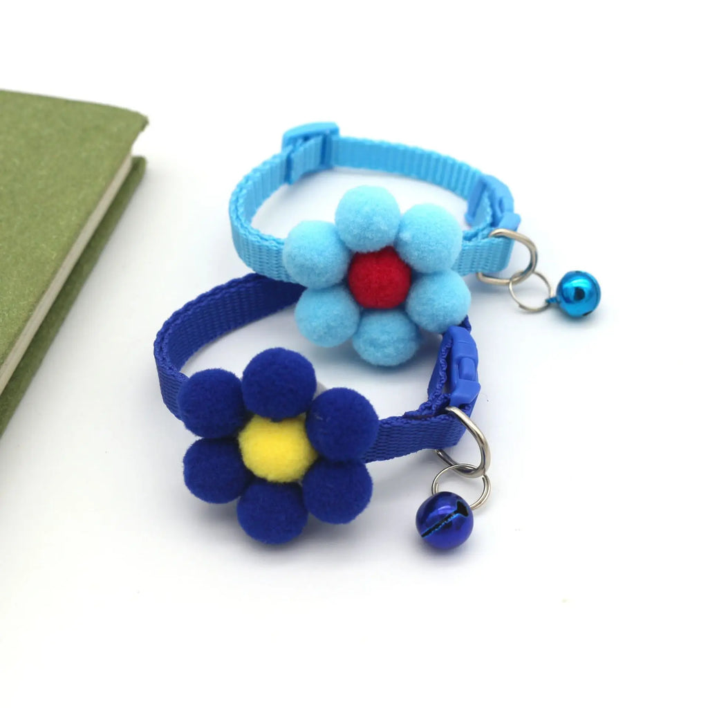 Moonbiffycn Cotton Bowknot Bell Collar for Small Dogs