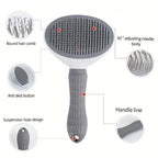 One-Click Pet Hair Removal Comb for Dogs – Automatic Slicker Brush