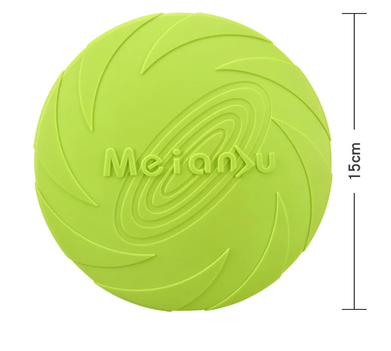 Silicone Flying Disc - Bite-Resistant Dog Training Toy for Fetch & Outdoor Play