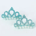 Small Dog Hair Clip Bow Faux Pearl Crown – 1 Pc Cute Pet Accessory