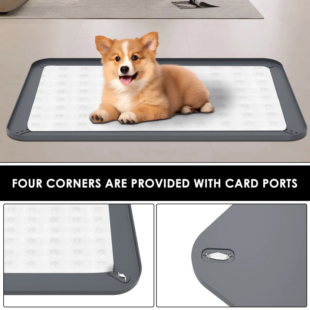 Silicone Dog Pee Pad Holder – Leakproof Foldable Potty Training Mat
