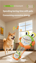Electric Bouncing Dog Ball Toy – Interactive Squeaky Plush Chew Toy