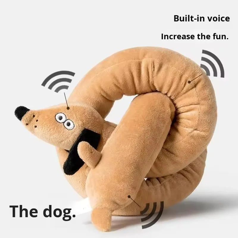 Dachshund Plush Dog Toy – Self-Entertaining Chew for Puppies
