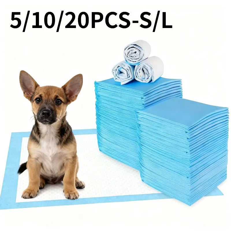 Disposable Dog Diaper Pads – Super Absorbent Quick-Dry Puppy Training Pads (5/10/20PCS)
