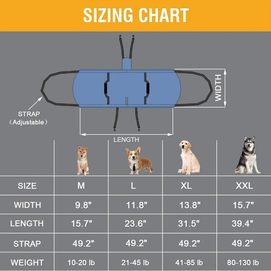 Dog Lift Harness – Support Sling for Mobility Aid