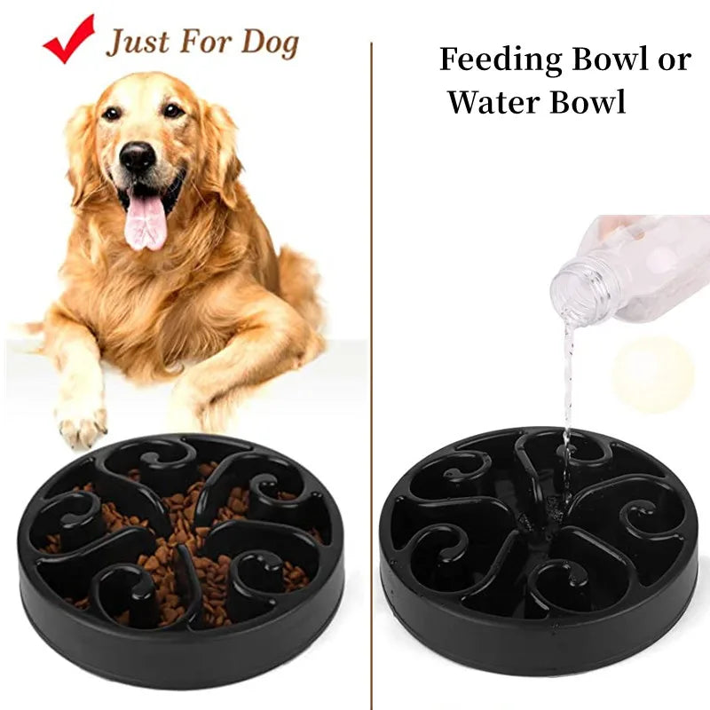 Interactive Slow Feeder Dog Bowl – Anti-Gulping Maze Dish