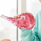 Steak Shaped Plush Dog Toy - Squeaky for Small & Medium Dogs, Interactive & Fun