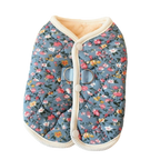CozyPaw Floral Puppy Vest – Thickened Fleece-Lined Winter Dog Coat
