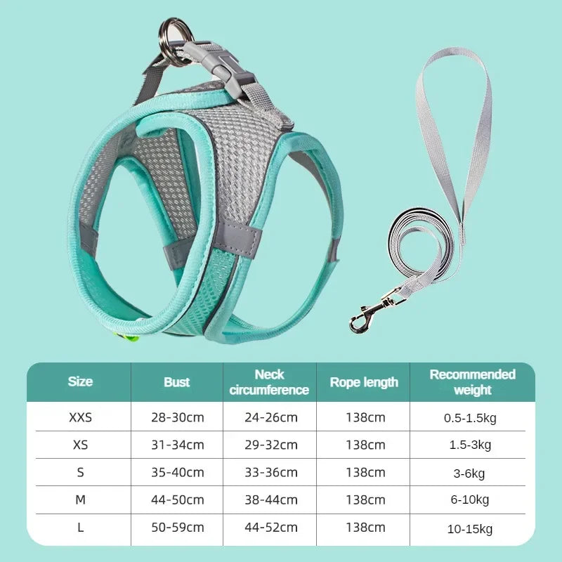 Reflective Nylon Dog Harness – Quick Release Small Breed