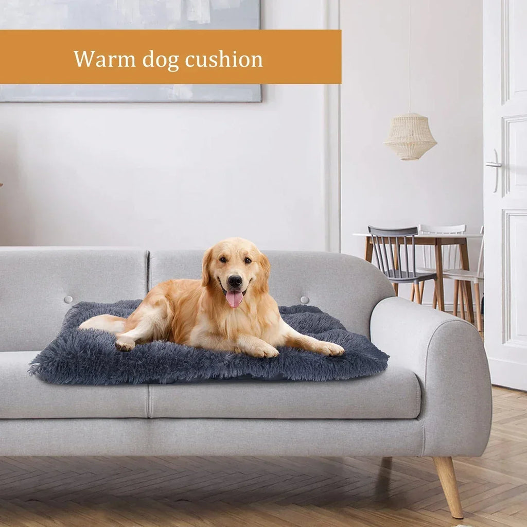 Large Washable Plush Dog Bed – Anti-Anxiety Warm Cushion for Small, Medium & Large Dogs