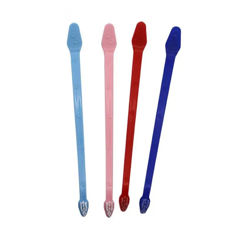 Double Head Dog Toothbrush – Multi-Angle Nylon Bristle Cleaner