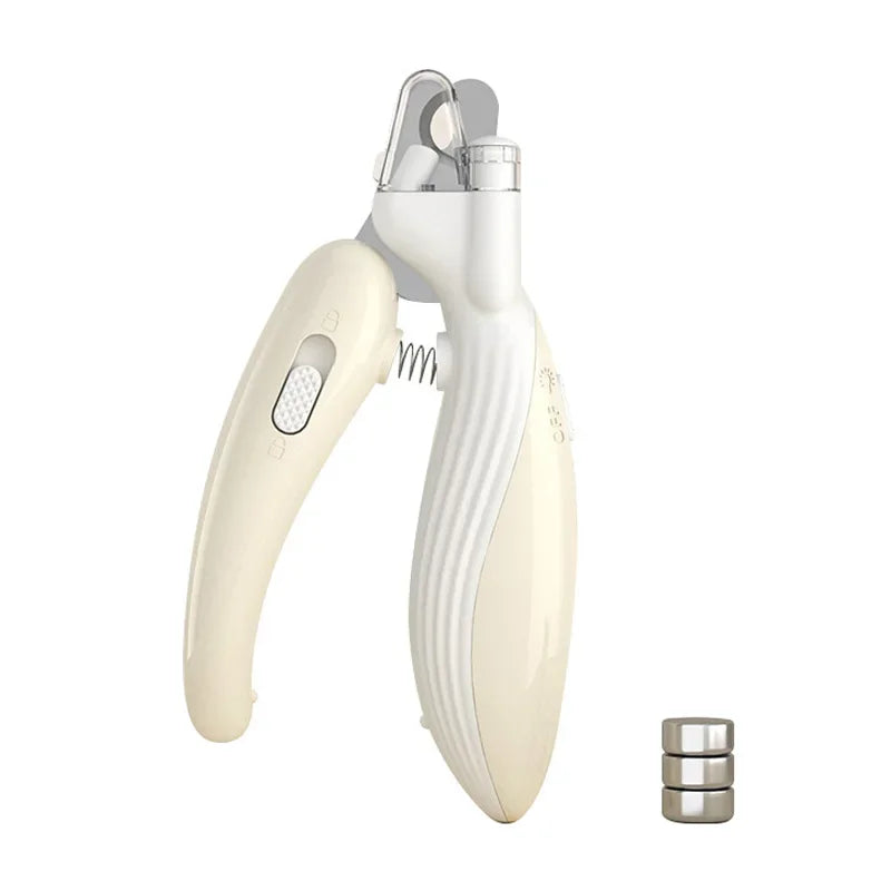 LED Light Dog Nail Clippers - Safe Stainless Steel Paw Trimmer for Dogs