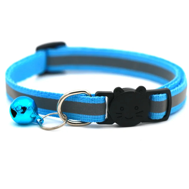 Mini Adjustable Dog Collar with Bell & Bow Tie – Reflective Small Puppy Collar