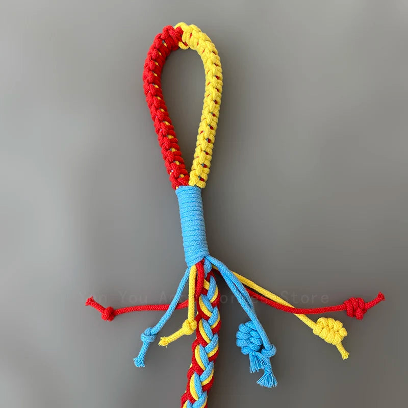 Dog Leash – Handwoven Anti-Slip Rainbow