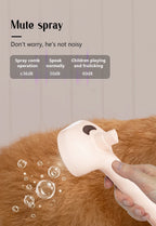 USB Rechargeable Dog Steam Massage Comb Soft Teeth Grooming Brush