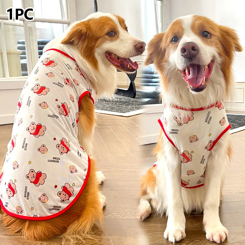Breathable Dog Vest for Medium Large Dogs – Soft Multicolor Shirt
