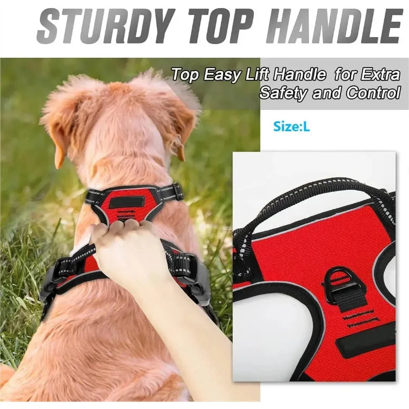No-Pull Dog Harness Vest – Adjustable Walking Harness with Handle