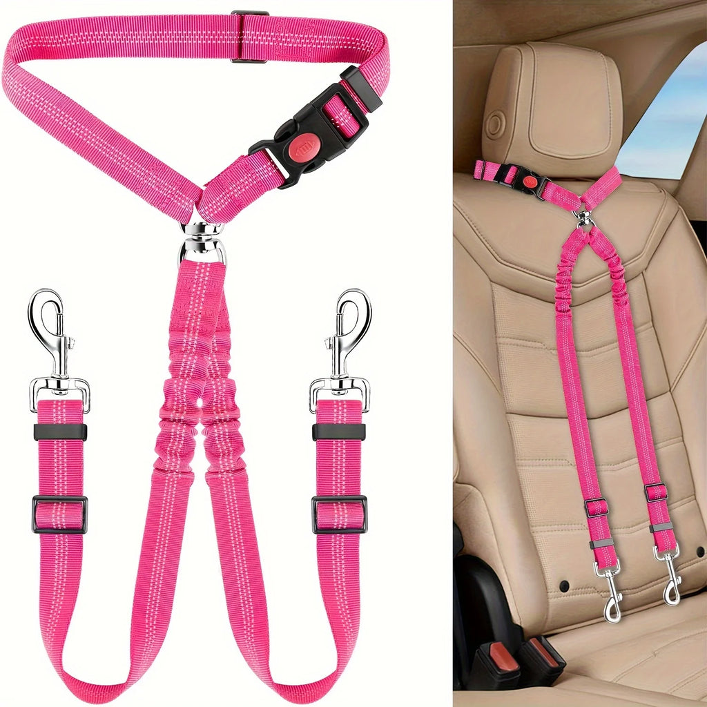 Dog Seat Belt – Dual Headrest Safety Leash