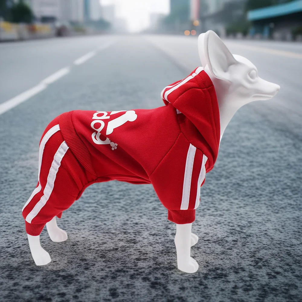 Adidog Dog Jumpsuit – Hooded Spring Outfit for Small Dogs