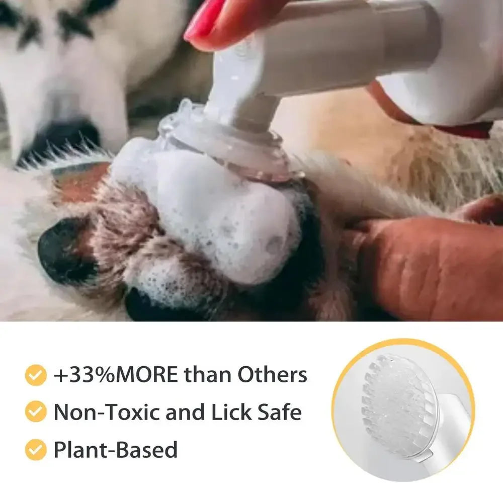 100ml Dog Paw Cleaner Foam – Waterless Rinse-Free Silicone Scrubber & Pet Paw Shampoo