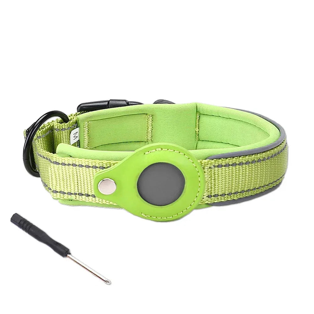Dog Airtag Collar – Reflective Anti-Lost Tracker Collar