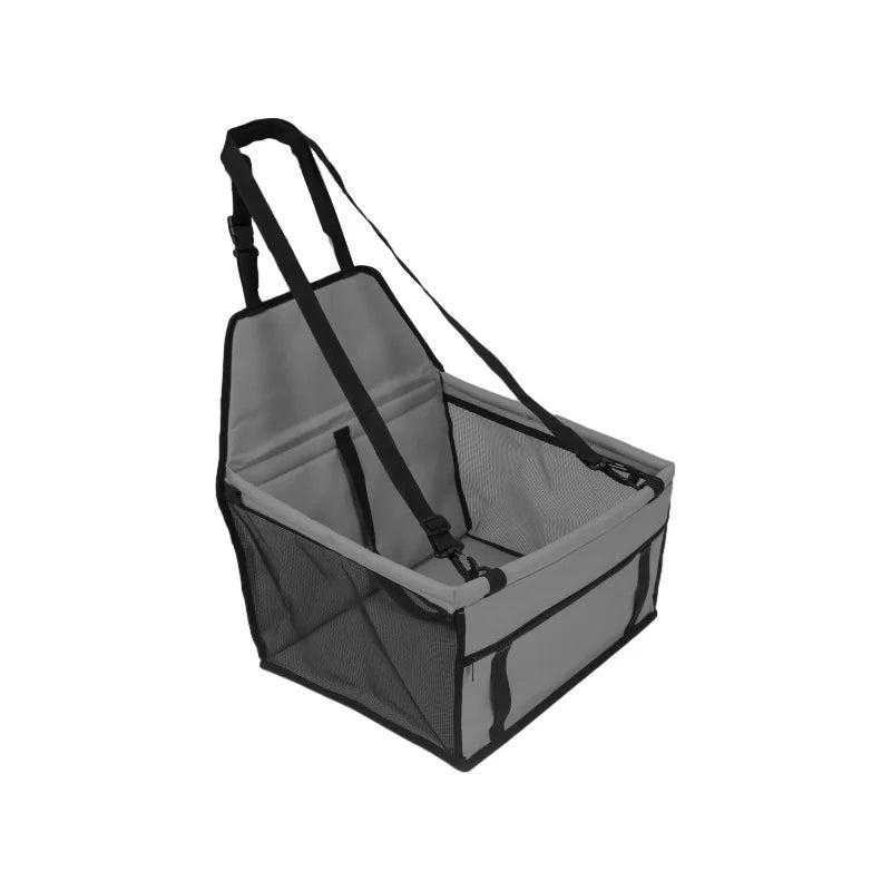Foldable Dog Car Booster Seat – Waterproof Breathable Oxford Travel Bed for Small & Medium Dogs