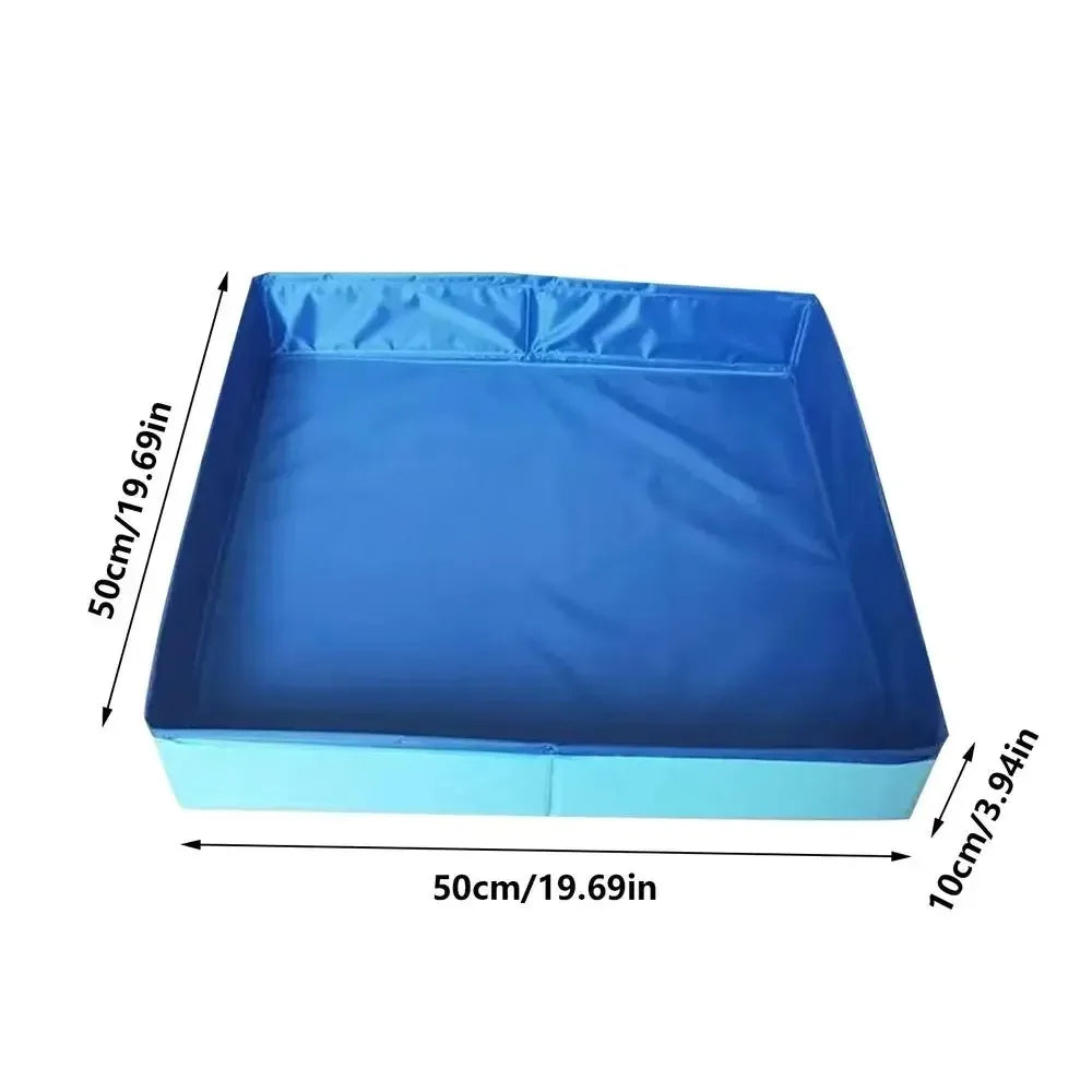 Dog Pool PVC Folding Swimming Pool – Non-Inflatable Paddling Bath Tub for Puppies & Small Dogs