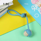 Cotton Rope Ball Toy - Interactive Toothbrush for All Dog Sizes