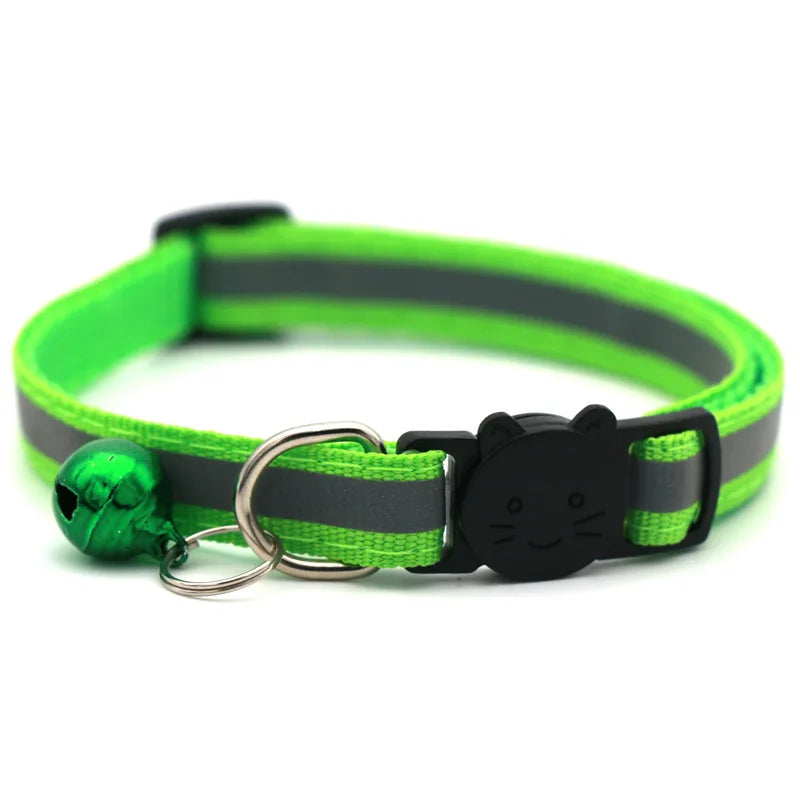 Mini Adjustable Dog Collar with Bell & Bow Tie – Reflective Small Puppy Collar