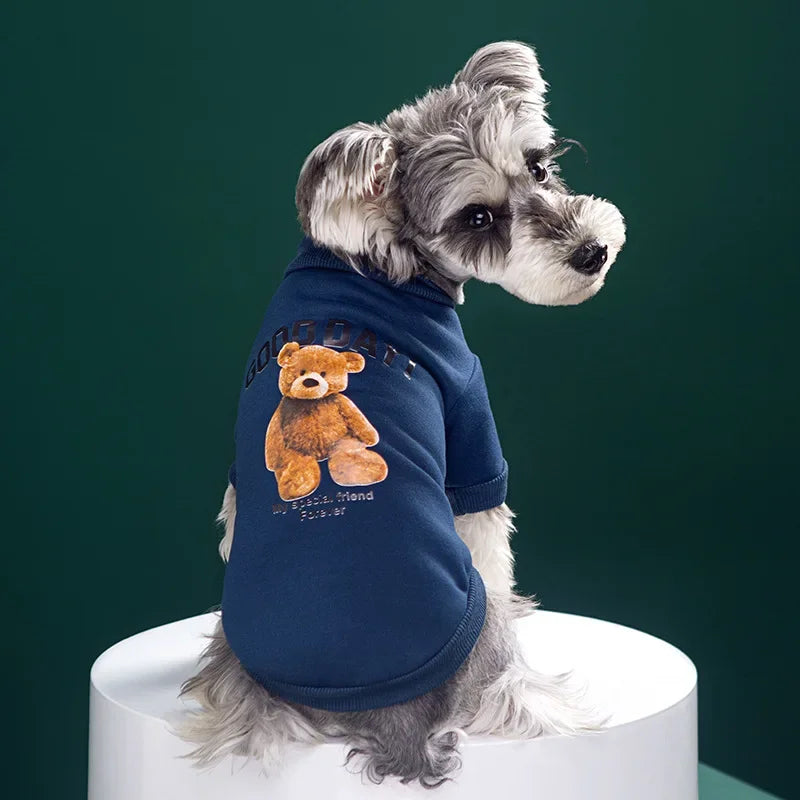 NONECN Autumn Winter Dog Hoodie | XS-XL | Cute Bear Design
