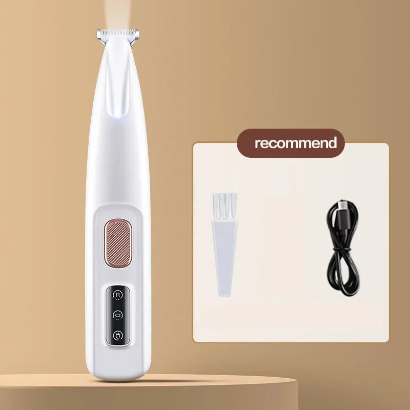New Dog Paw Trimmer with LED Light – Waterproof, Low-Noise Grooming Tool