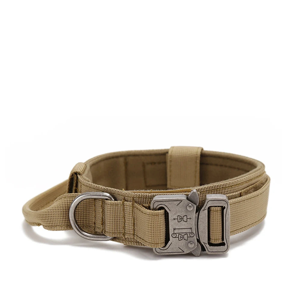 Reflective Nylon Dog Collar and Leash Set – Tactical 2PC for Large Dogs