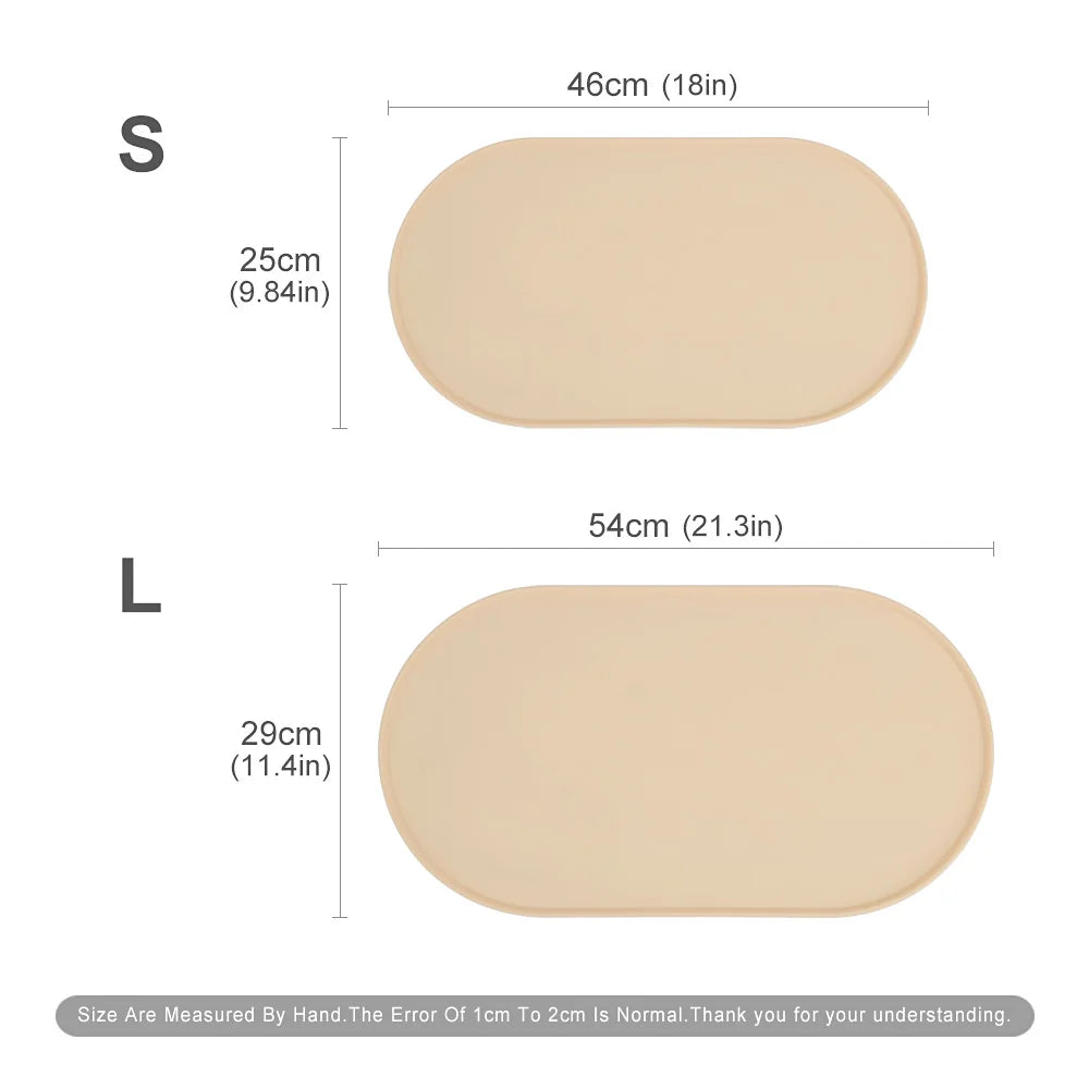 Silicone Dog Bowl Mat – Non-Slip Feeding Pad, S/L Size for Dogs, Easy to Clean