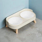 Elevated Double Dog Bowl – Stylish Neck Support Feeder