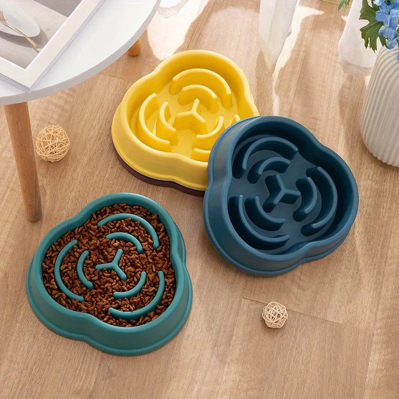 Anti-Choking Slow Feeder Dog Bowl – Non-Slip Anti-Overturn Feeding Dish