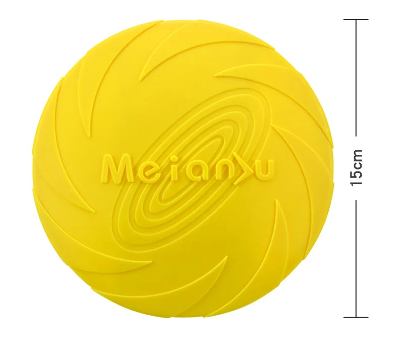 Silicone Flying Disc - Bite-Resistant Dog Training Toy for Fetch & Outdoor Play