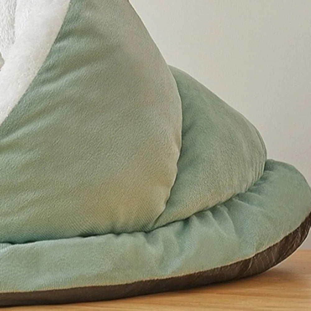 Cute Warm Dog Kennel Bed – Breathable, Foldable Winter Dog House, Washable