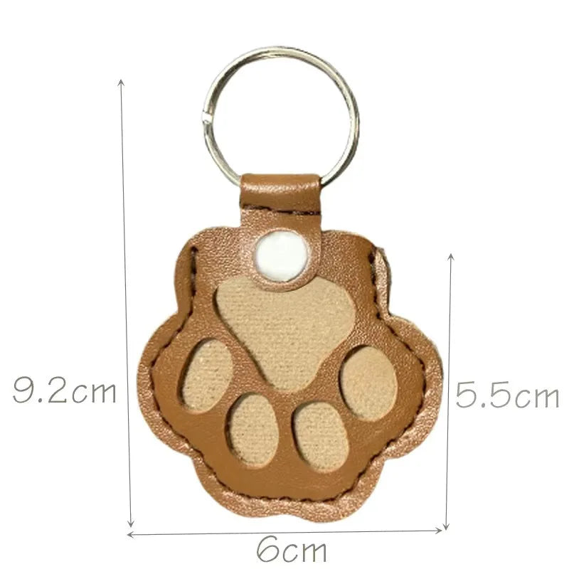 Leather Dog Memorial Keychain – Fur Keepsake Locket Gift