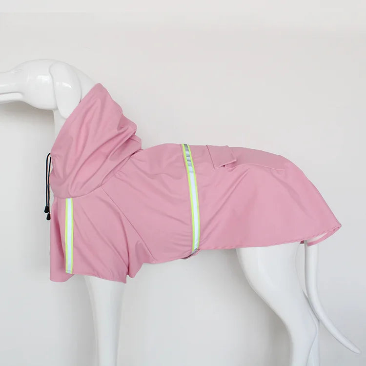 Hooded Dog Raincoat Cloak – Waterproof Reflective Jacket