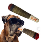 Cigar Design Plush Dog Toy — Funny Interactive Chew Toy for Small & Medium Dogs