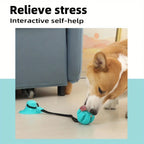 Dog Suction Cup Toy with Treat Ball & Sound – Interactive Puzzle