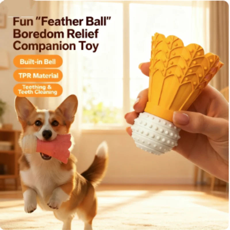 Badminton Shape Bite-Resistant Interactive Dog Toy