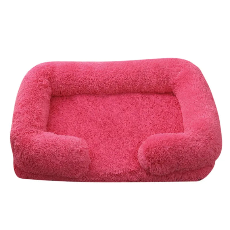 Dog Bed Plush Pet Bed – Thickened Winter Sleeping Pad, Removable Cover for Small & Large Dogs