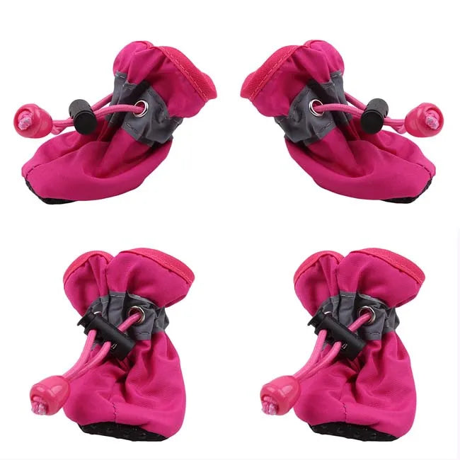 Dog Anti-Slip Boots – Warm Rain Snow Paw Shoes (4 Pack)