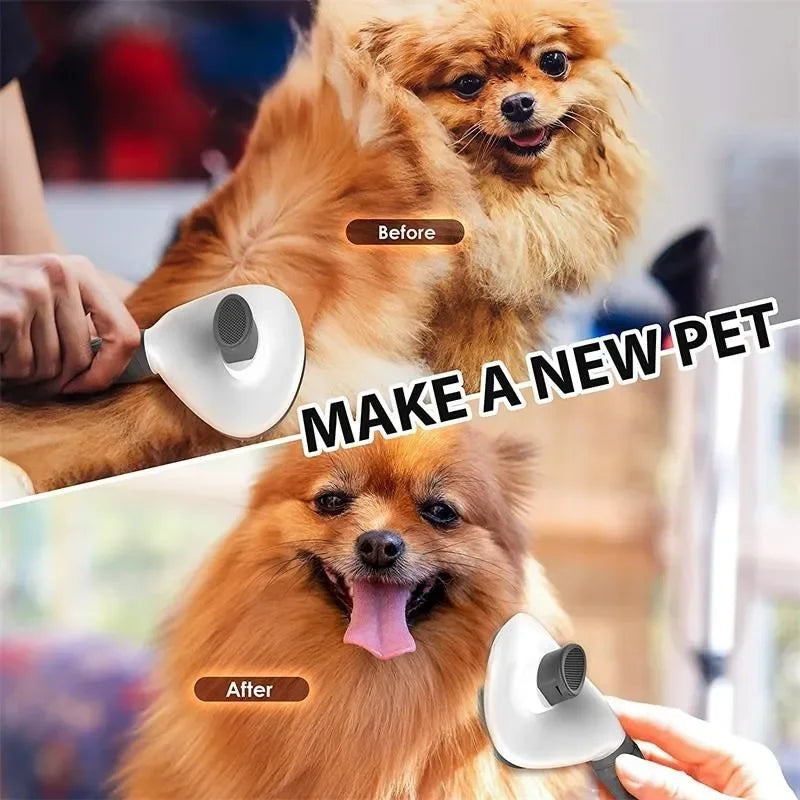 Stainless Steel Dog Brush – Pet Hair Remover & Grooming Comb